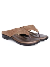 Stepee Basic pattern slipper in cushioned sole - 37, Bourbon