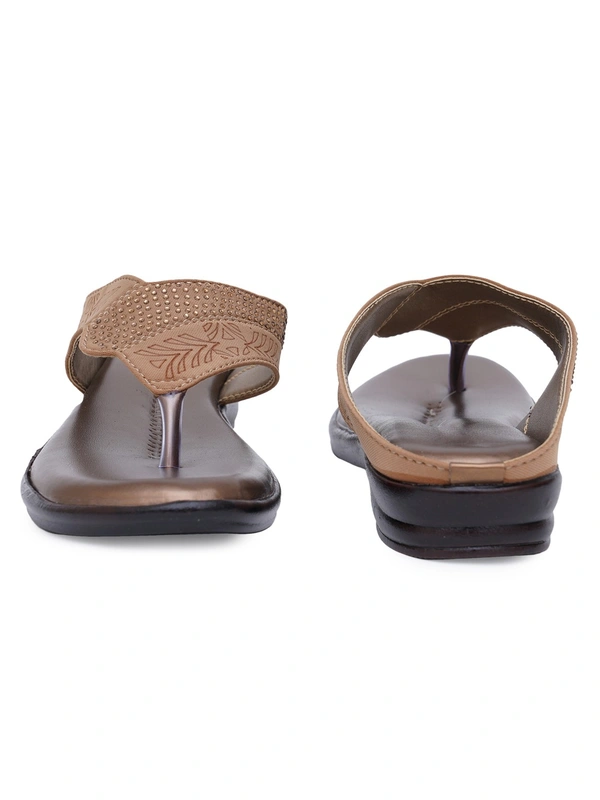 Stepee Basic pattern slipper in cushioned sole - 37, Bourbon