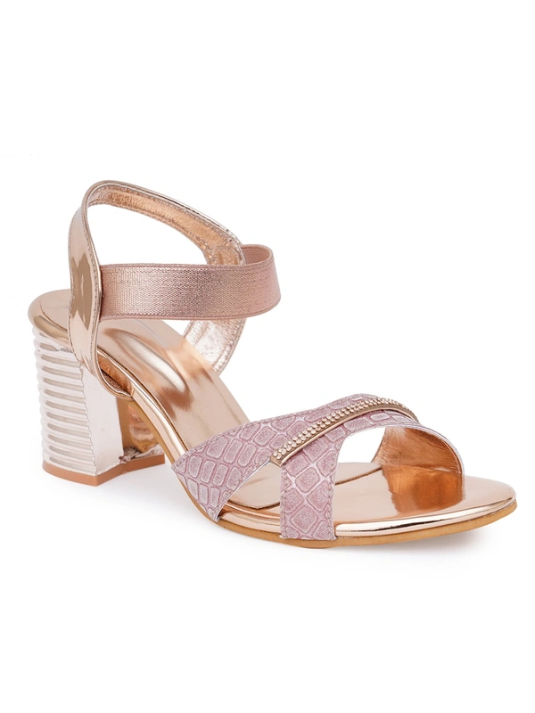 Stepee Stylish party wear sandal - 40, Sea Pink