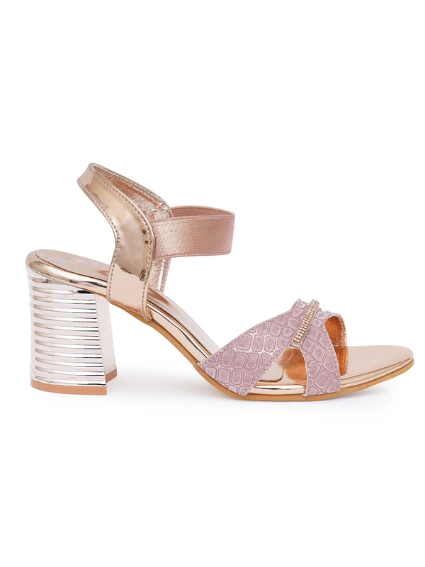 Stepee Stylish party wear sandal - 40, Sea Pink
