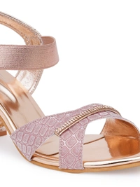 Stepee Stylish party wear sandal - 40, Sea Pink
