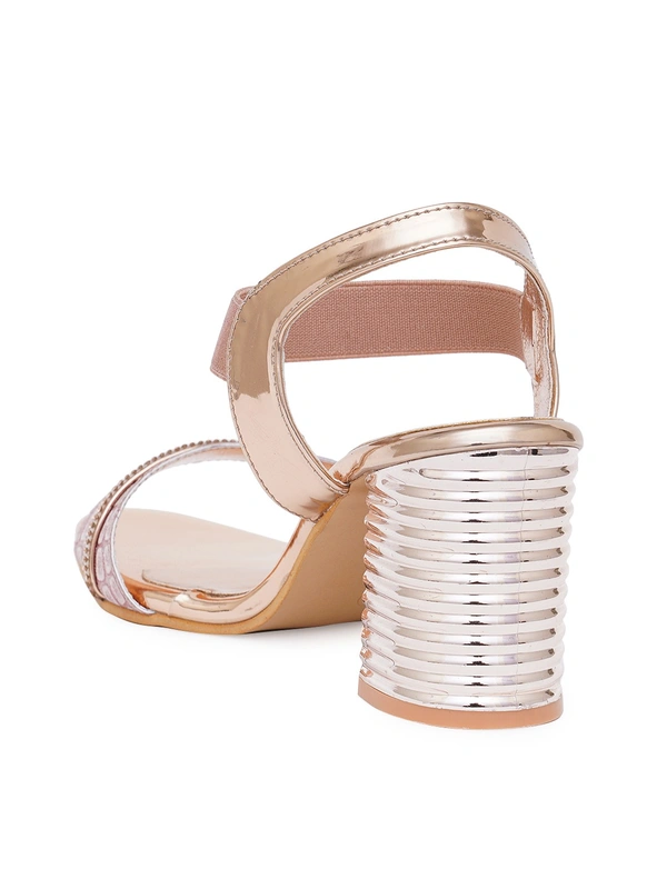 Stepee Stylish party wear sandal - 40, Sea Pink