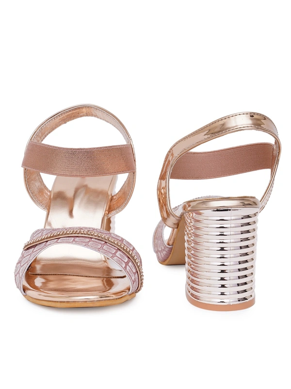 Stepee Stylish party wear sandal - 40, Sea Pink