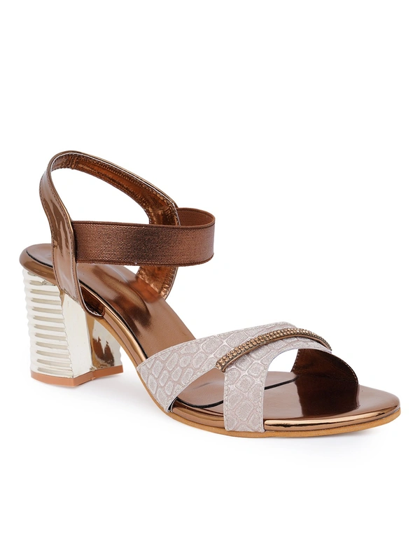 Stepee Stylish party wear sandal - 39, Russet