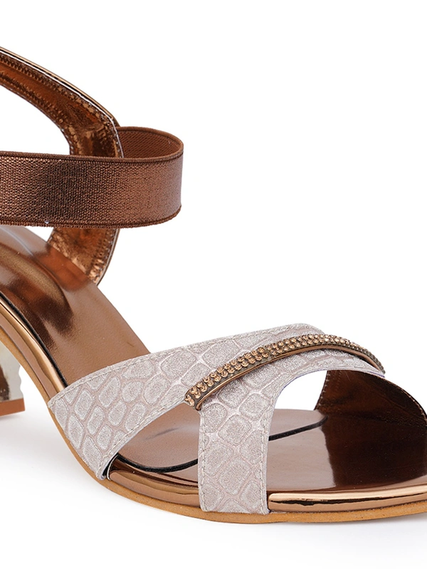 Stepee Stylish party wear sandal - 39, Russet