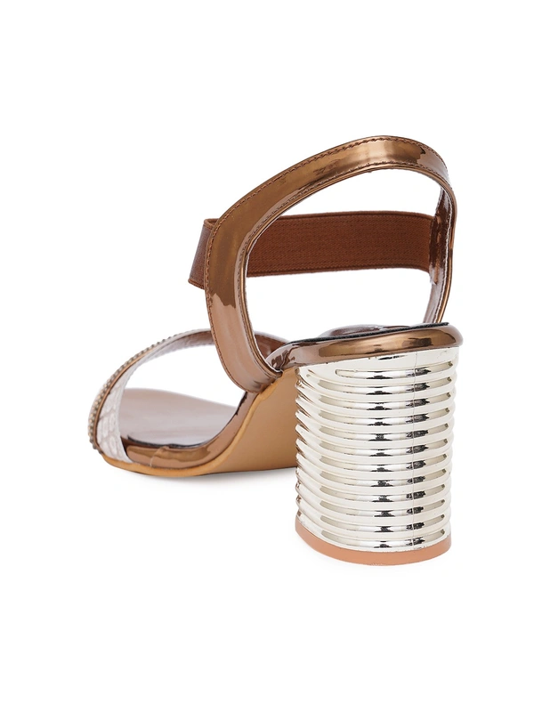 Stepee Stylish party wear sandal - 39, Russet