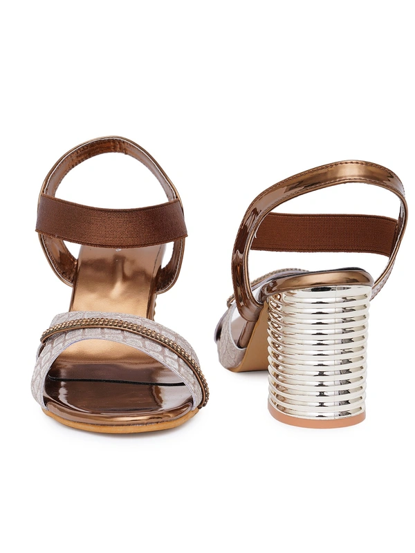 Stepee Stylish party wear sandal - 39, Russet
