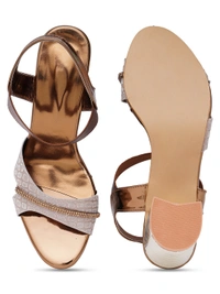 Stepee Stylish party wear sandal - 39, Russet
