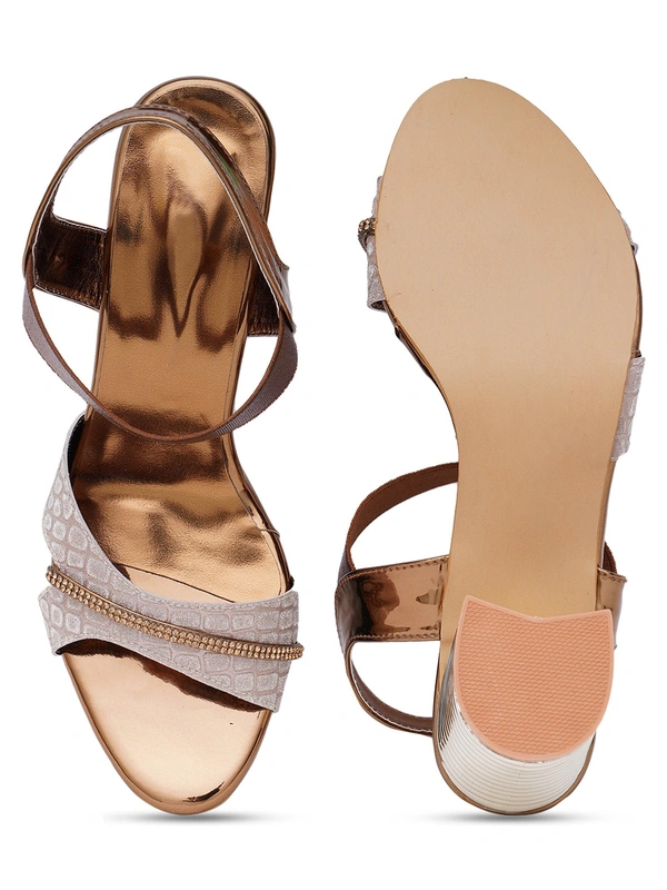 Stepee Stylish party wear sandal - 39, Russet