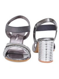 Stepee Stylish party wear sandal - 40, Mountain Mist