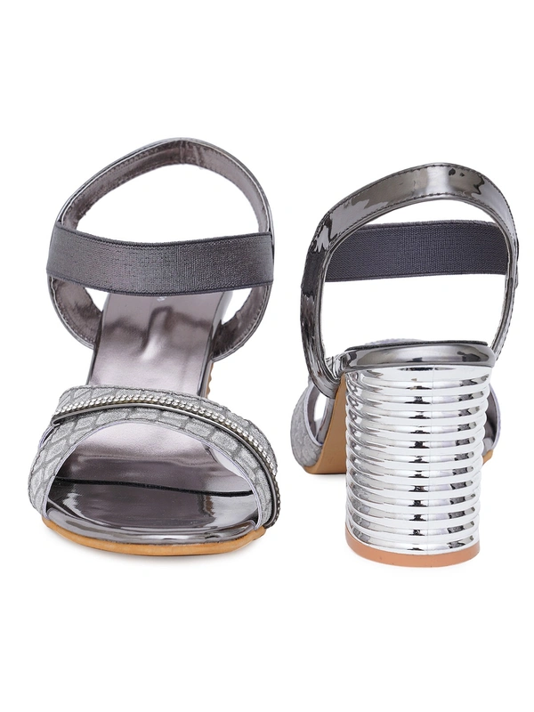 Stepee Stylish party wear sandal - 40, Mountain Mist