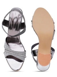 Stepee Stylish party wear sandal - 40, Mountain Mist