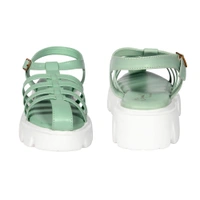 Stepee Classy trendy roman sandal with white sole - 38, Pastel Green