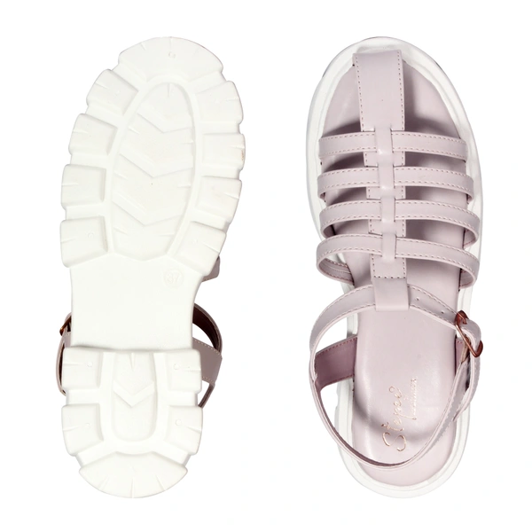 Stepee Classy trendy roman sandal with white sole - 41, Lilac