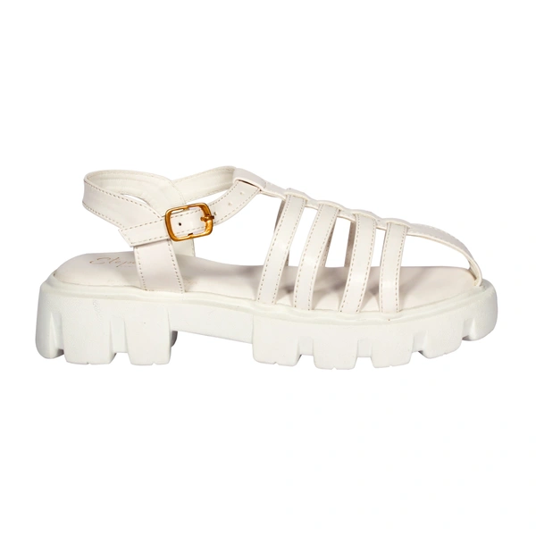 Stepee Classy trendy roman sandal with white sole - 38, Wild Sand