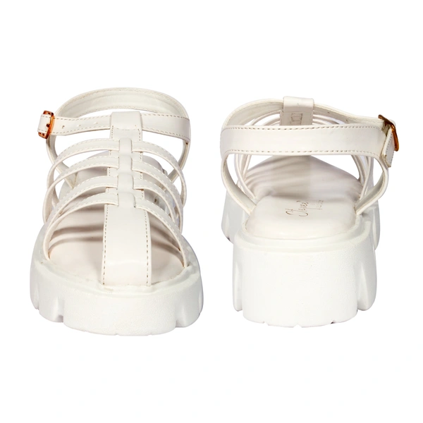 Stepee Classy trendy roman sandal with white sole - 39, Wild Sand