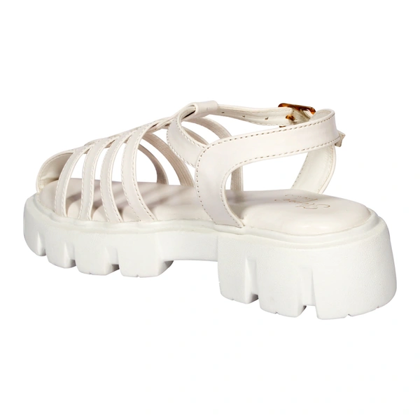 Stepee Classy trendy roman sandal with white sole - 41, Wild Sand