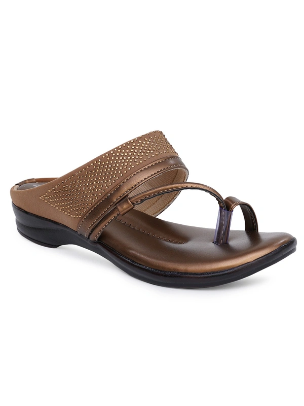 Stepee Soft and simple angootha slipper - 40, Potters Clay