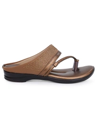 Stepee Soft and simple angootha slipper - 40, Potters Clay