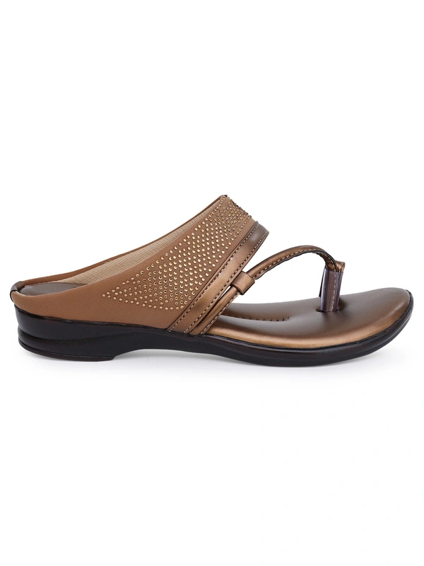 Stepee Soft and simple angootha slipper - 40, Potters Clay
