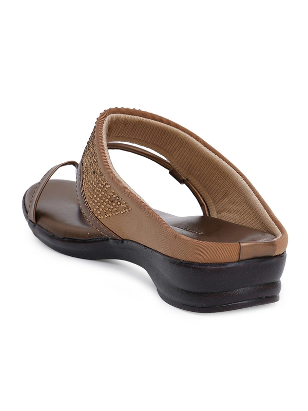 Stepee Soft and simple angootha slipper - 40, Potters Clay