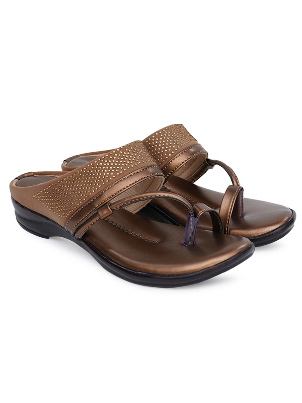 Stepee Soft and simple angootha slipper - 40, Potters Clay