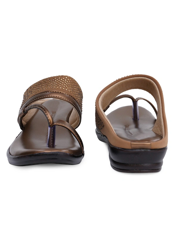 Stepee Soft and simple angootha slipper - 40, Potters Clay