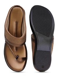 Stepee Soft and simple angootha slipper - 40, Potters Clay