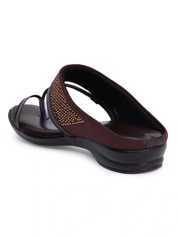 Stepee Soft and simple angootha slipper - 36, Cioccolato