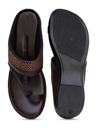 Stepee Soft and simple angootha slipper - 36, Cioccolato