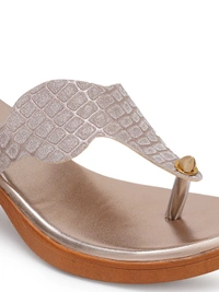 Stepee Stylish party wear slipper - 39, Vanilla Ice