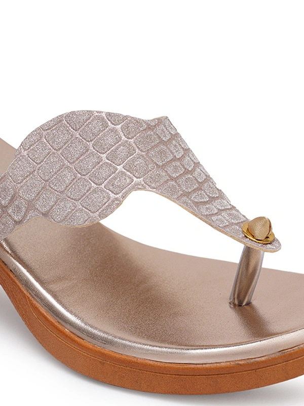 Stepee Stylish party wear slipper - 39, Vanilla Ice