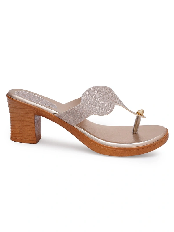 Stepee Stylish party wear slipper - 39, Vanilla Ice