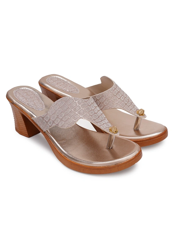 Stepee Stylish party wear slipper - 39, Vanilla Ice
