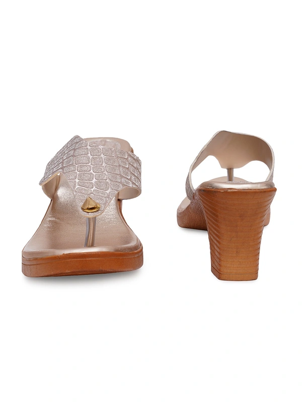 Stepee Stylish party wear slipper - 39, Vanilla Ice