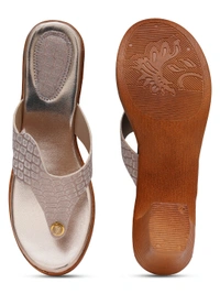 Stepee Stylish party wear slipper - 39, Vanilla Ice
