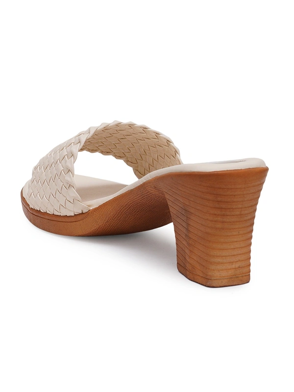 Stepee Beautiful basic zigzag pattern slipper - 40, Soft Amber