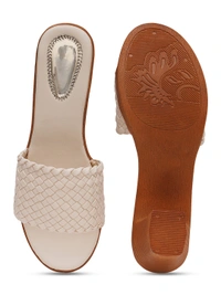 Stepee Beautiful basic zigzag pattern slipper - 40, Soft Amber