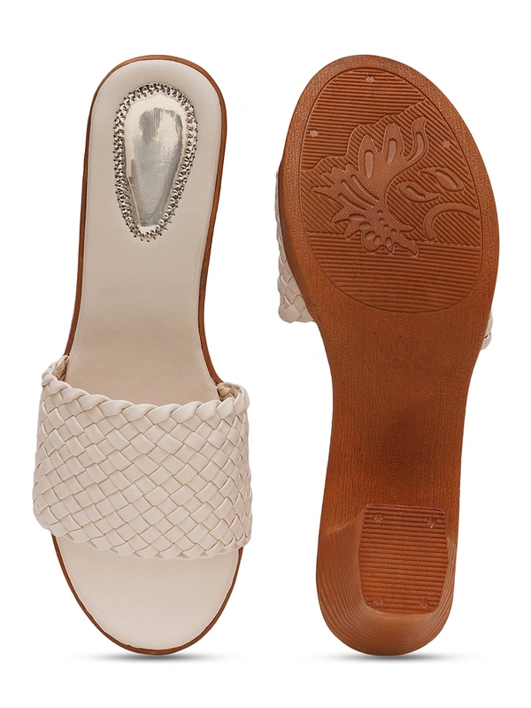 Stepee Beautiful basic zigzag pattern slipper - 40, Soft Amber