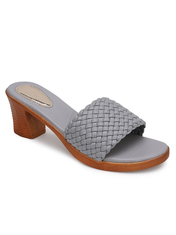 Stepee Beautiful basic zigzag pattern slipper - 38, Natural Gray