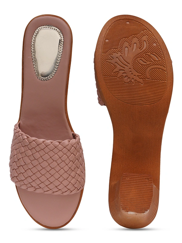 Stepee Beautiful basic zigzag pattern slipper - 39, Quicksand