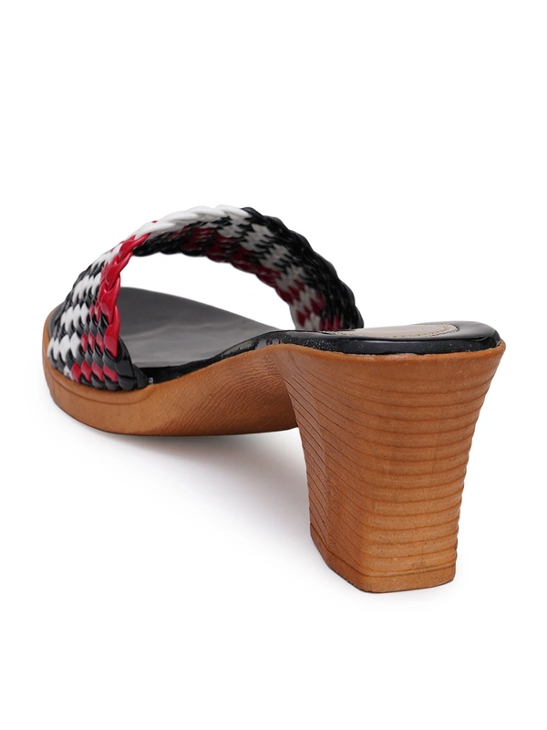 Stepee Zigzag colourful strap sandal - 37, Black