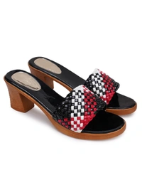 Stepee Zigzag colourful strap sandal - 37, Black