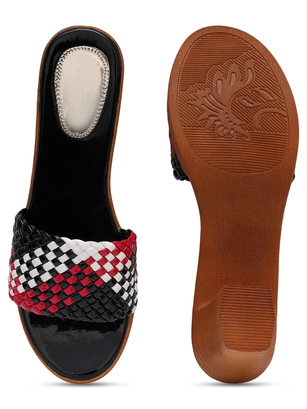 Stepee Zigzag colourful strap sandal - 37, Black