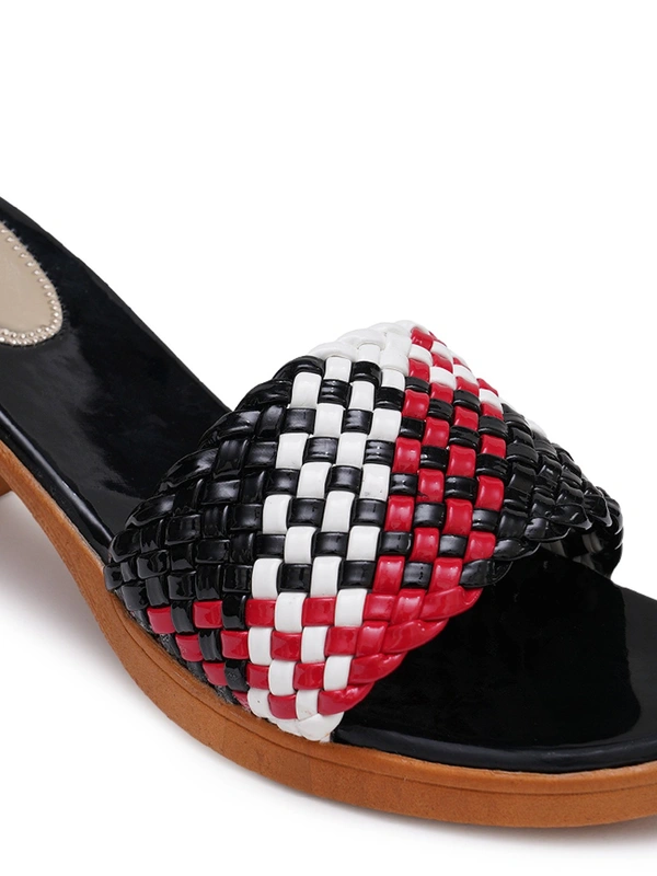 Stepee Zigzag colourful strap sandal - 37, Black