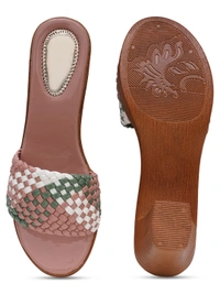 Stepee Zigzag colourful strap sandal - 36, Brandy Rose
