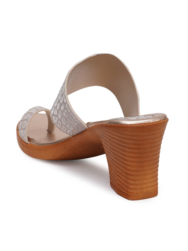 Stepee Shine and shimmer angootha slipper - 36, Oriental Pink