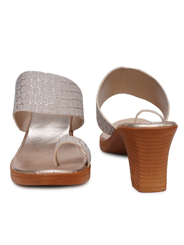 Stepee Shine and shimmer angootha slipper - 36, Oriental Pink