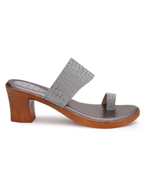 Stepee Shine and shimmer angootha slipper - 40, Mountain Mist