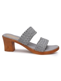 Stepee Designer double strap slipper - 37, Suva Gray